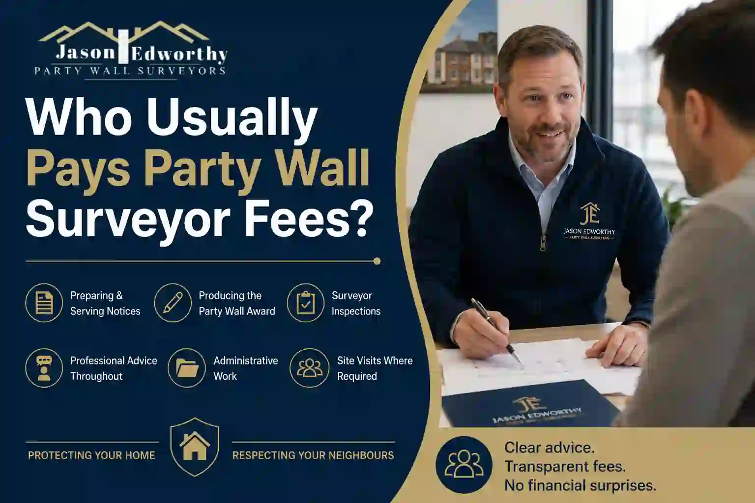 Who Usually Pays Party Wall Surveyor Fees Epsom?